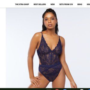 Savage X Fenty Floral Lace Teddy